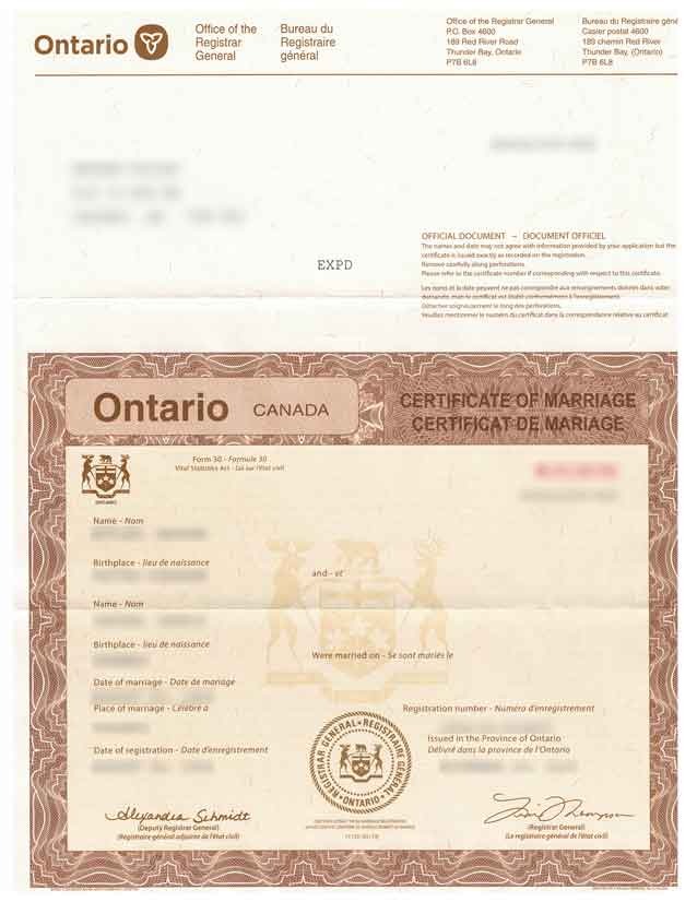 Marriage Certificates