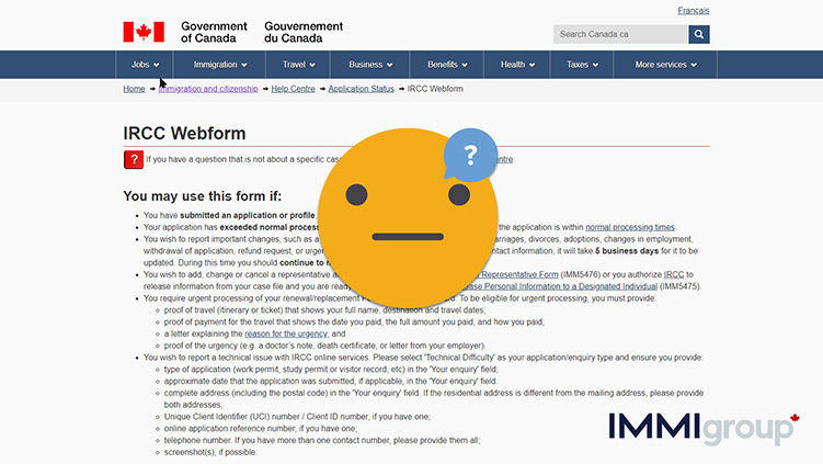 Ircc Webform How To Use &nocache=1